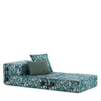 Trix Outdoor Lounger, Floral green