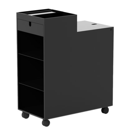 Next Roll Container, H 76 cm, Black, With adjustable shelf 