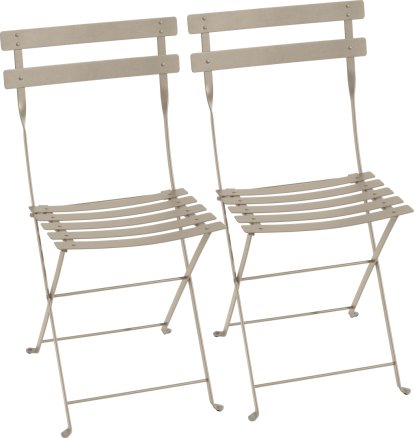 Bistro Folding Chair Set of 2, Nutmeg