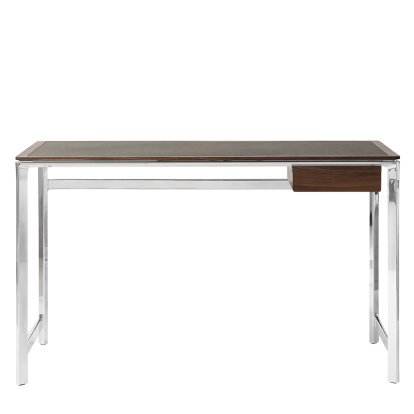 Studio 430 Table, Walnut / bosco leather, With drawer