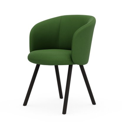 Mikado Armchair, Dark oak, Plano, Grass green / forest, Glides for carpets