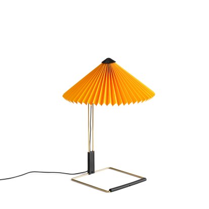 Matin Table Lamp, Ø 300 mm, Yellow, Brass polished