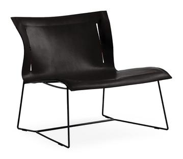 Cuoio Lounge Chair Leather Saddle black
