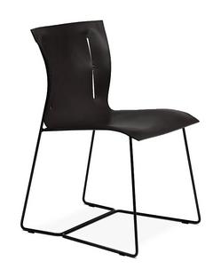 Cuoio Chair Leather Saddle black|Without armrests