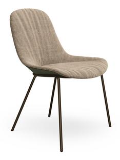 Sheru Chair Fabric Gaia quartz|Vintage leather fango|Matt bronze powder-coated